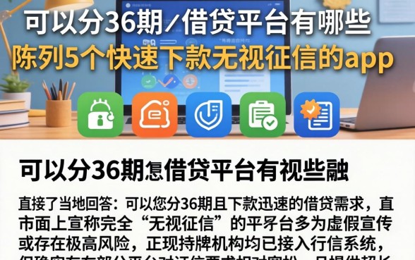 可以分36期的借贷平台有哪些，陈列5个快速下款无视征信的app