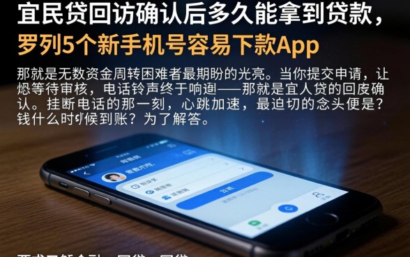宜人贷回访确认后多久能拿到贷款，罗列5个新手机号容易下款的app