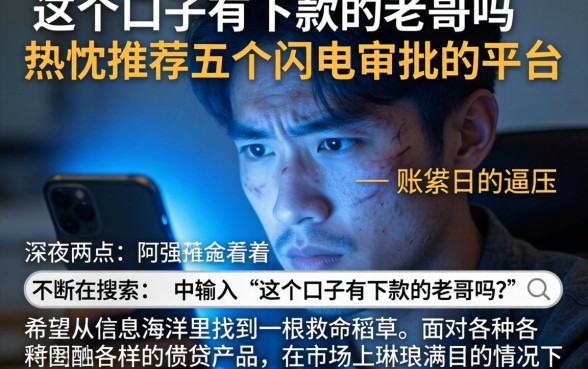 这个口子有下款的老哥吗，热忱推荐五个闪电审批的平台