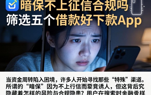 暗保不上征信合规吗，筛选五个借款好下款的app