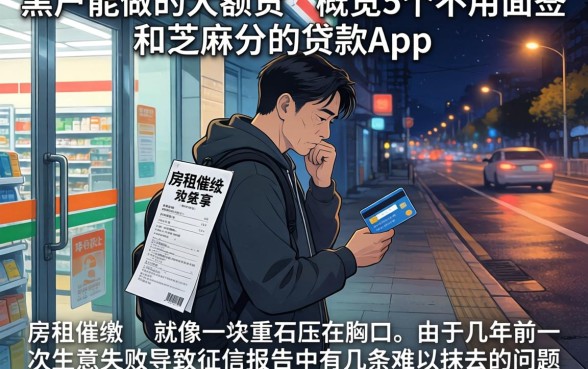 黑户能做的大额贷，概览5个不用面签和芝麻分的贷款app
