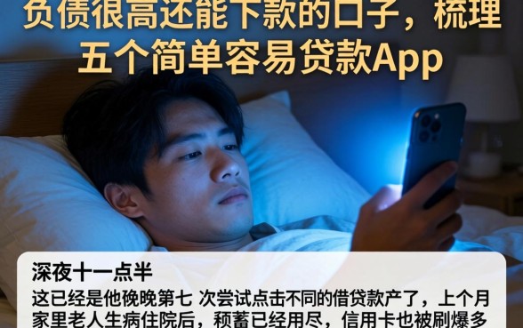 负债很高还能下款的口子，梳理五个简单容易贷款app