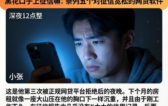 黑花口子上征信嘛，条列五个对征信宽松的网贷软件