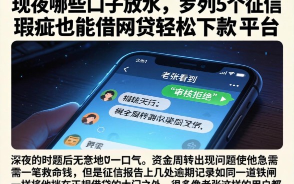 现在哪些口子放水，罗列5个征信瑕疵也能借网贷轻松下款的平台