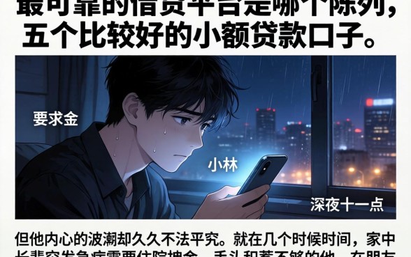 最可靠的借贷平台是哪个,陈列五个比较好的小额贷款口子