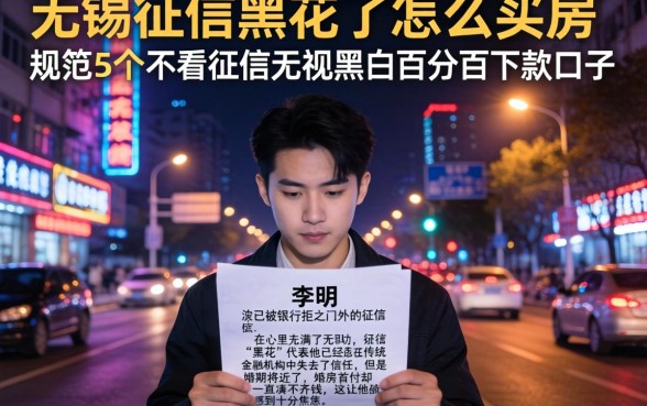 无锡征信黑花了怎么买房，规整5个不看征信无视黑白百分百下款口子