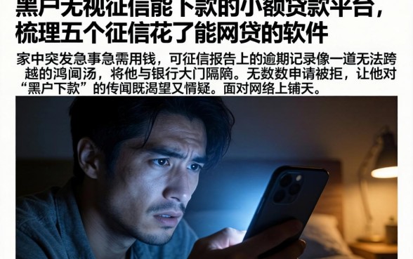 黑户无视征信能下款的小额贷款平台，梳理五个征信花了能网贷的软件