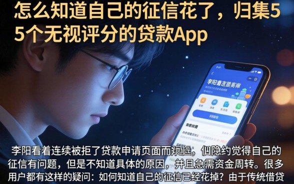 怎么知道自己的征信花了，归集5个无视评分的贷款app