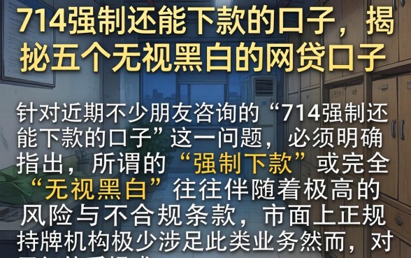 714强制还能下款的口子，揭秘五个无视黑白的网贷口子