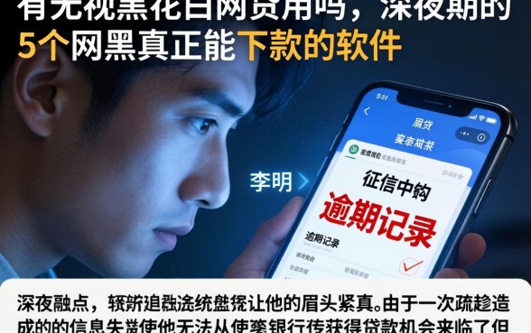 有无视黑花白的网贷用吗，详尽说明5个网黑真正能下款的软件