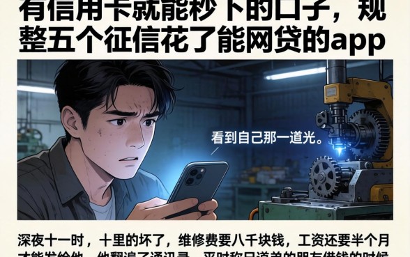 有信用卡就能秒下的口子，规整五个征信花了能网贷的app