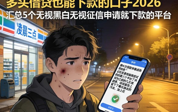 多头借贷也能下款的口子2026，汇总5个无视黑白无视征信申请就下款的平台