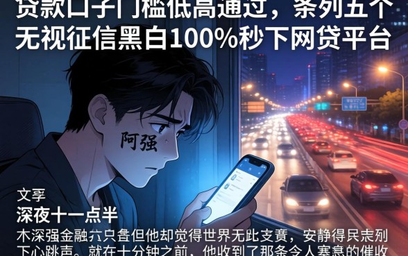 贷款口子门槛低高通过，条列五个无视征信黑白100%秒下网贷平台