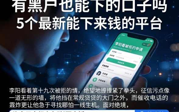 有黑户也能下的口子吗，细致阐述5个最新能下来钱的平台