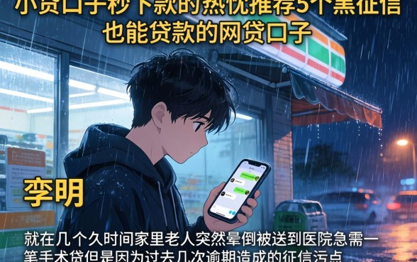 小贷口子秒下款的，热忱推荐5个黑征信也能贷款的网贷口子