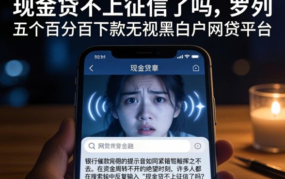 现金贷不上征信了吗，罗列五个百分百下款无视黑白户网贷平台