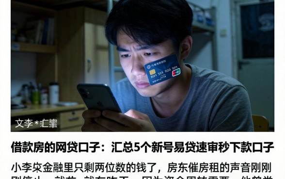 借款房的网贷口子，汇总5个新号易贷速审秒下款口子