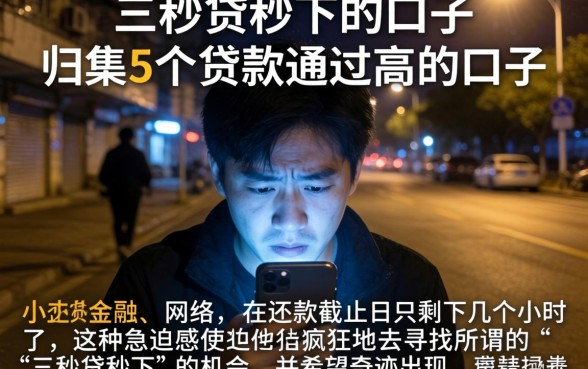 和三秒贷秒下的口子，归集5个贷款通过高的口子