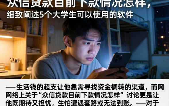 众信贷款目前下款情况怎样，细致阐述5个大学生可以使用的软件