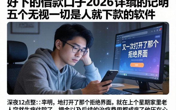 好下的借款口子2026，详尽说明五个无视一切是人就下款的软件