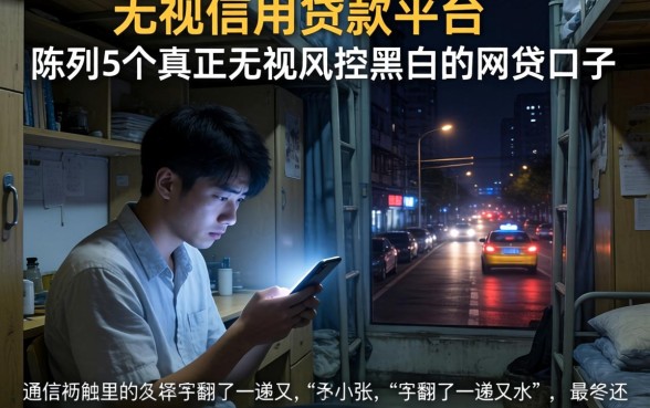 无视信用的贷款平台，陈列5个真正无视风控黑白的网贷口子