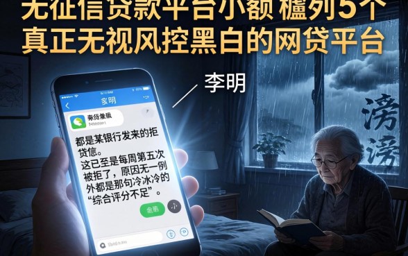 无征信贷款平台小额，胪列5个真正无视风控黑白的网贷平台