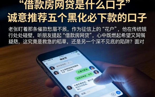 借款房网贷是什么口子，诚意推荐五个黑户必下款的口子