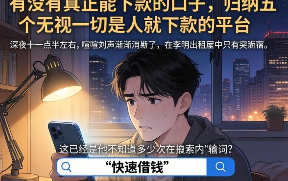 有没有真正能下款的口子，归纳五个无视一切是人就下款的平台