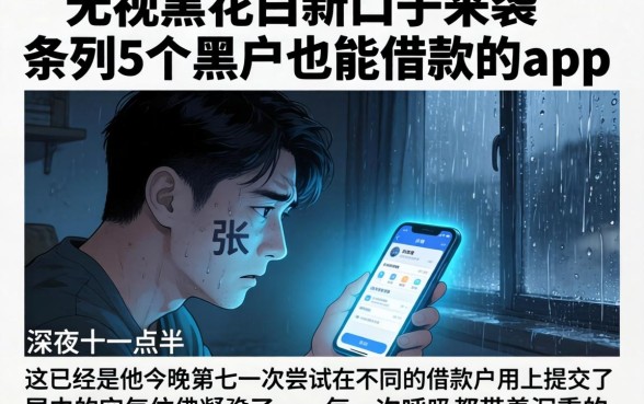 无视黑花白新口子来袭，条列5个黑户也能借款的app