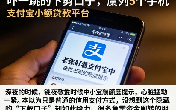 吓一跳的下剪口子，胪列5个手机支付宝小额贷款的平台