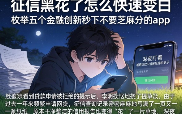 征信黑花了怎么快速变白，枚举五个金融创新秒下不要芝麻分的app