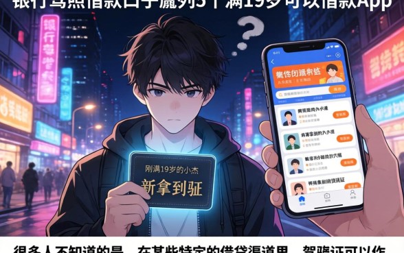 银行驾照借款口子，胪列5个满19岁可以借款的app