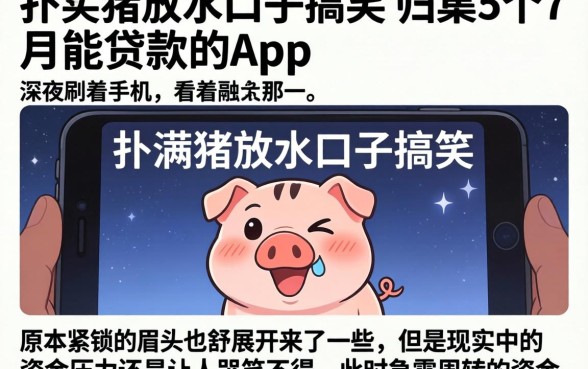扑满猪放水口子图片搞笑，归集5个7月能贷款的app