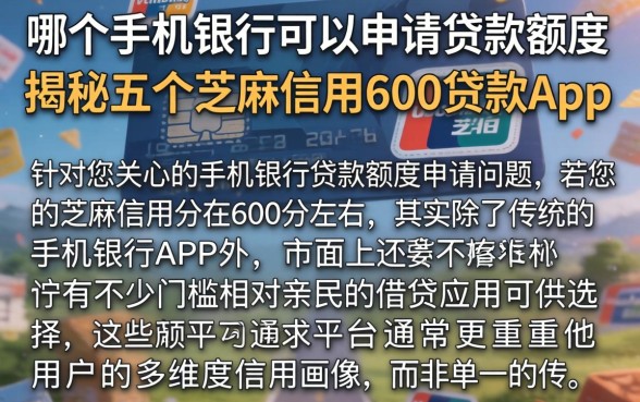 哪个手机银行可以申请贷款额度，揭秘五个芝麻信用600贷款app