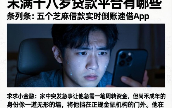 未满十八岁贷款的平台有哪些，条列五个芝麻借款实时到账速借app