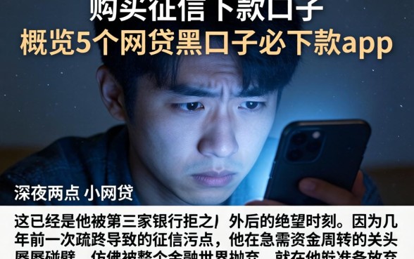 购买征信下款的口子，概览5个网贷黑口子必下款app