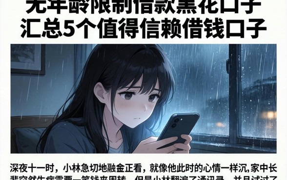 无年龄限制借款黑花口子，汇总5个值得信赖的借钱口子