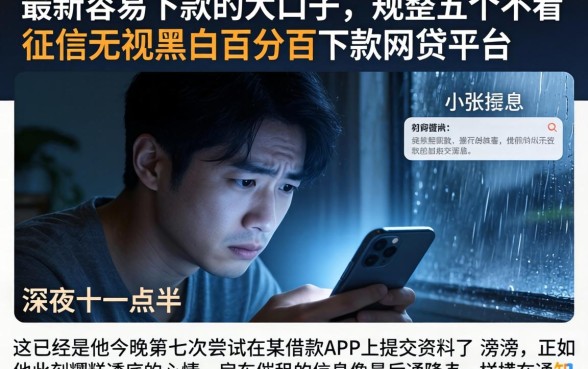 最新容易下款的大口子，规整五个不看征信无视黑白百分百下款网贷平台