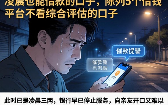 凌晨也能借款的口子，陈列5个借钱平台不看综合评估的口子
