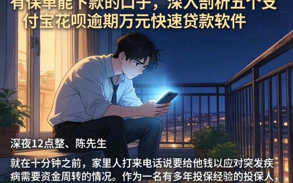 有保单能下款的口子，深入剖析五个支付宝花呗逾期万元快速贷款软件