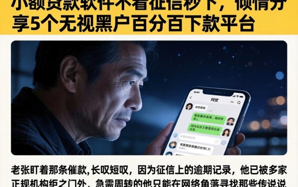 小额贷款软件不看征信秒下，倾情分享5个无视黑户百分百下款平台