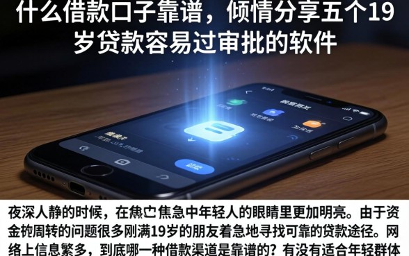 什么借款口子靠谱，倾情分享五个19岁贷款容易过审批的软件