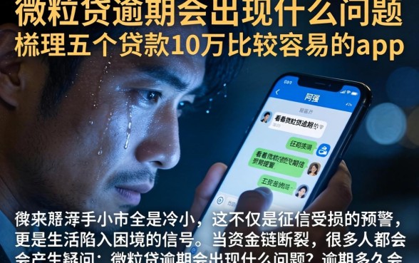 微粒贷逾期会出现什么问题，梳理五个贷款10万比较容易的app
