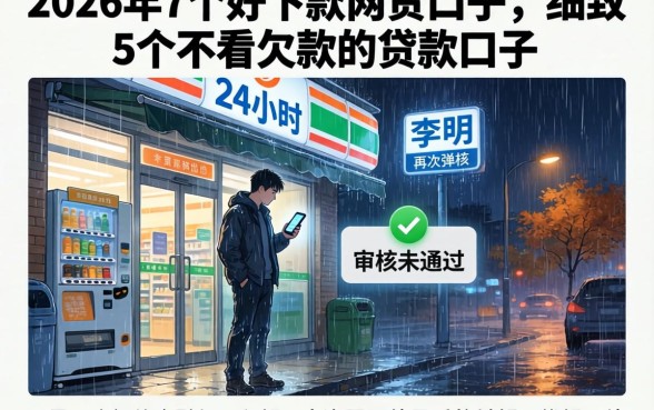 2026年7个好下款的网贷口子，细致阐述5个不看欠款的贷款口子