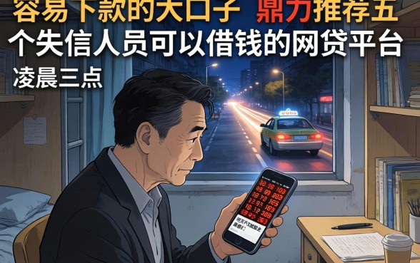 容易下款的大口子，鼎力推荐五个失信人员可以借钱的网贷平台