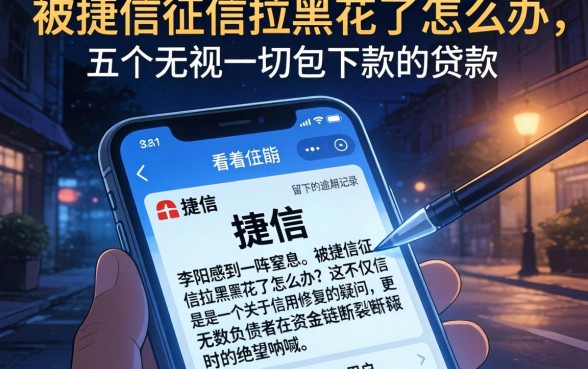 被捷信征信拉黑花了怎么办，详细阐述五个无视一切包下款的贷款