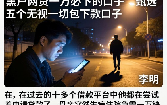 黑户网贷一万必下的口子，甄选五个无视一切包下款口子