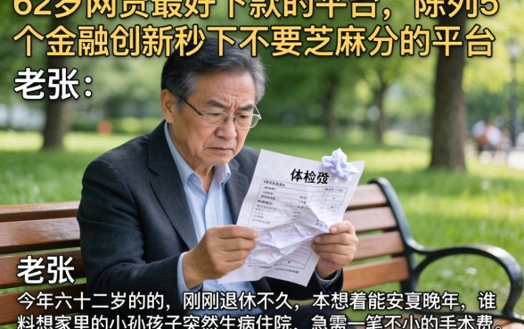 62岁网贷最好下款的平台，陈列5个金融创新秒下不要芝麻分的平台