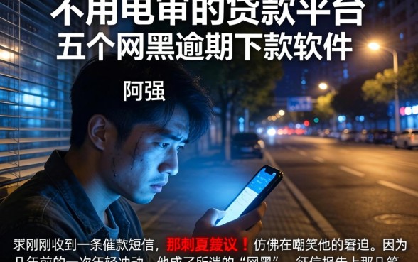不用电审的贷款平台，详细阐述五个网黑逾期下款软件