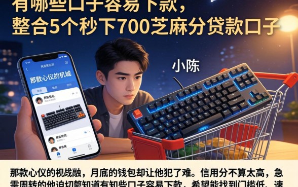 有哪些口子容易下款，整合5个秒下700芝麻分贷款口子